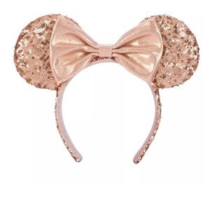 Disney Rose Gold Sequin Minnie Mouse Ears Headband